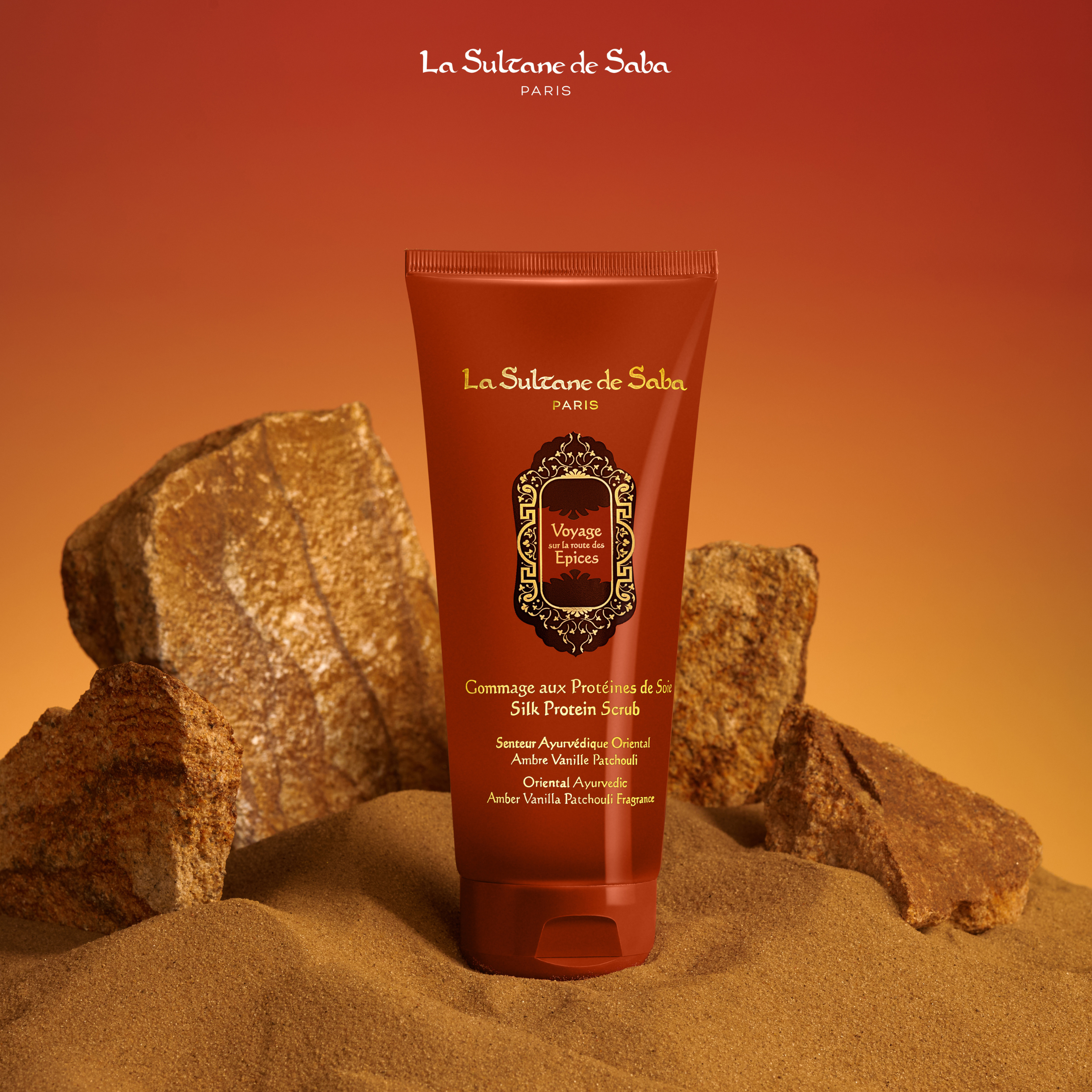 Silk Protein Scrub - Ayurvedic Treatment Amber Vanilla Patchouli - Journey To the Spices Route