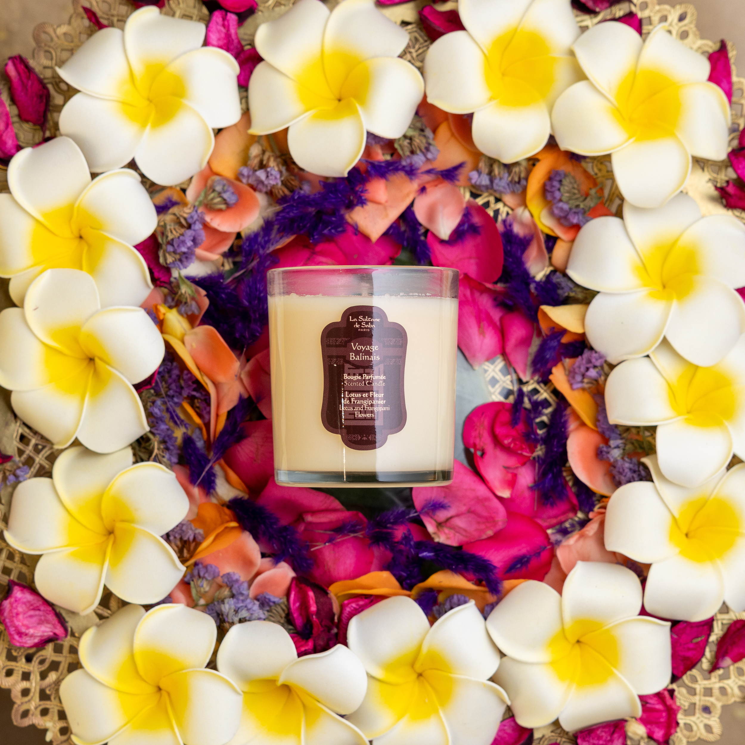 Scented Candle – Lotus & Frangipani Flower – Journey to Bali