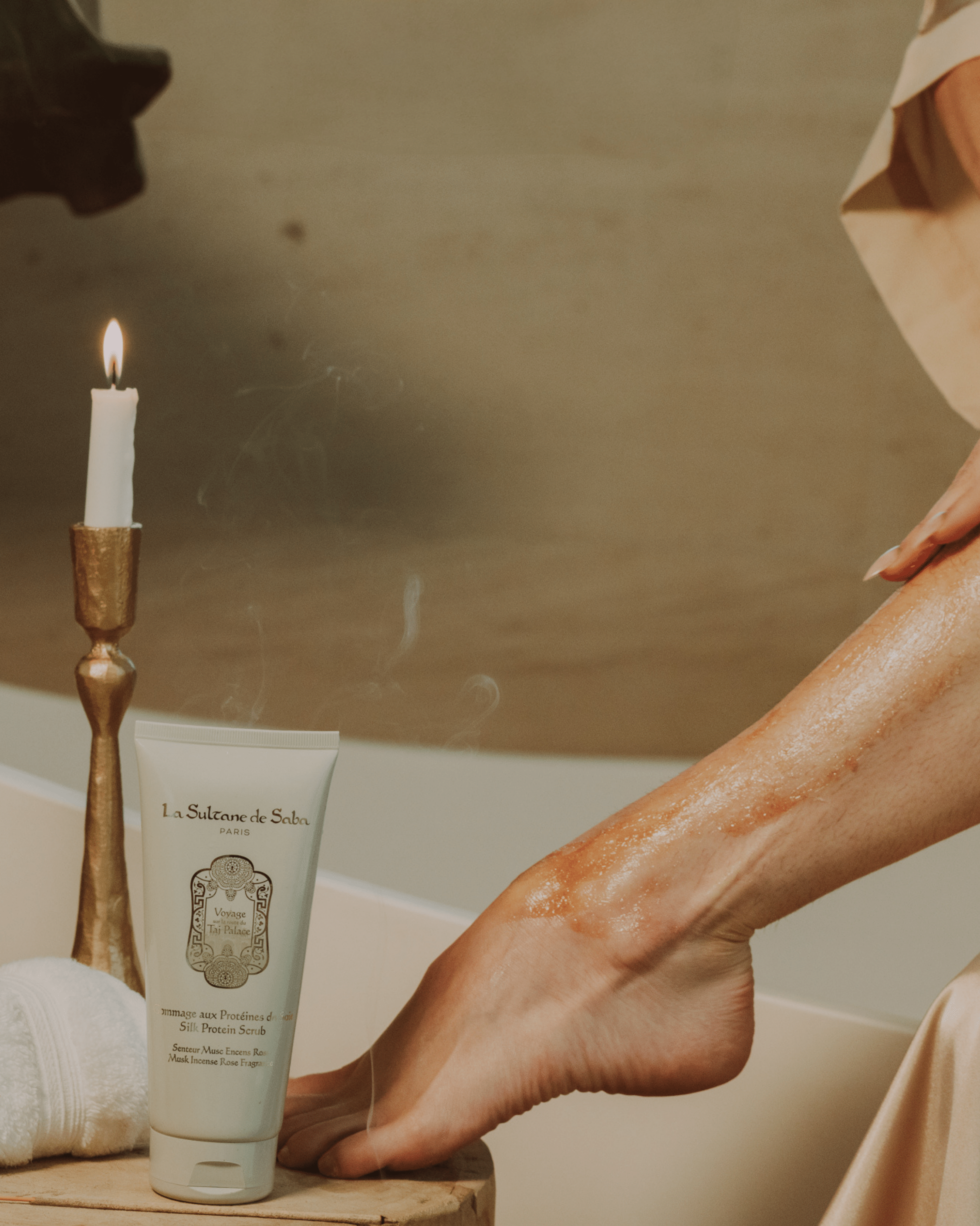 Silk Protein Scrub - Musk Incense Rose – Journey to the Taj Palace